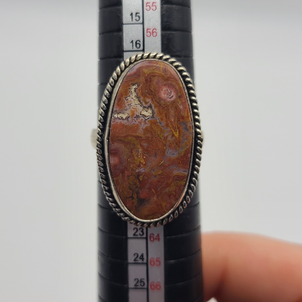 Lovely red crazy lace ring - Picture 1 of 5